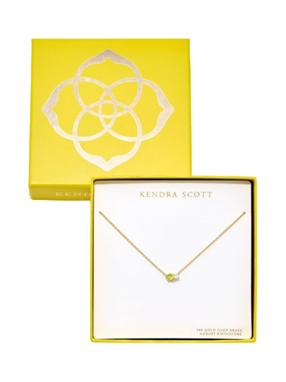 Kendra Scott Jensen Birthstone Pendant
Necklace - Light Green Cat's Eye